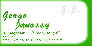 gergo janossy business card